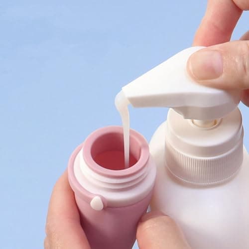 BIUDECO 2pcs Silicone Travel Bottles 60ml Leak-proof Reusable Containers for Dispensing Moisturisers Portable Travel Size Toiletries for Women — view 4