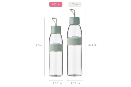 Mepal – Water Bottle Ellipse – Reusable Water Bottle – Leak Proof Drinking Bottle Suitable For Carbonated Drinks – BPA-Free - 500 ml – Nordic Blue — view 5