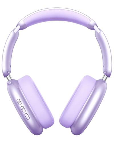 Wentronic Y02 Active Noise Cancelling Headphones,60H Battery,5 EQ Music Modes,Hi-Res Audio,Deep Bass,Foldable Wireless Over Ear Bluetooth 5.4 Headset,Breathable Leather Earpads (Purple)