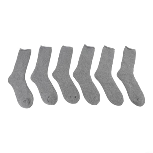 3 Pairs Thermal Wool Socks Lightweight Warm Layer(black) — view 3