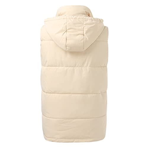 Cocila Women's Gilets and Bodywarmers Womens Sleeveless Down Vest Packable Jacket (Beige, S) Borg Gilet for Women UK Ladies Waistcoats Walking Pink Leather Country Rose Clothes Padded Thermal — view 5