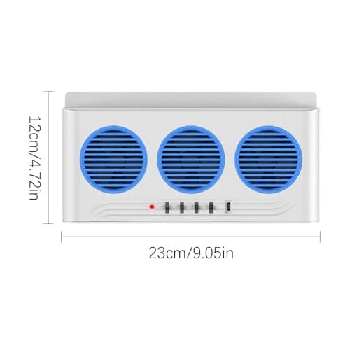keloppasit Solar Window Fan 3 Outlets Solar Powered Cooler — view 5