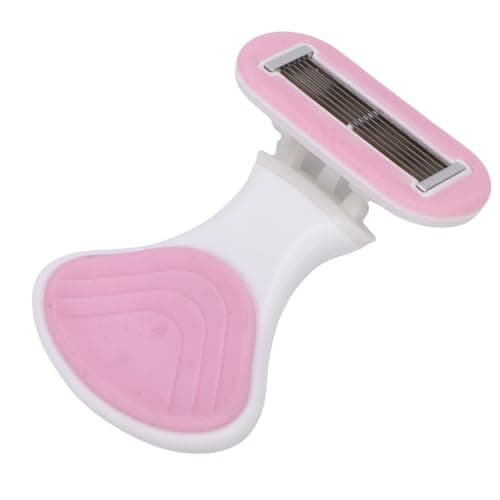 KKPLZZ Women Travel Shaving Kit, 6 Layer Stainless Steel Cutters with Foldable Non Slip Handle and 360° Rotating Head, for Smooth Hair Removal and Portable Grooming (Pink) — view 3