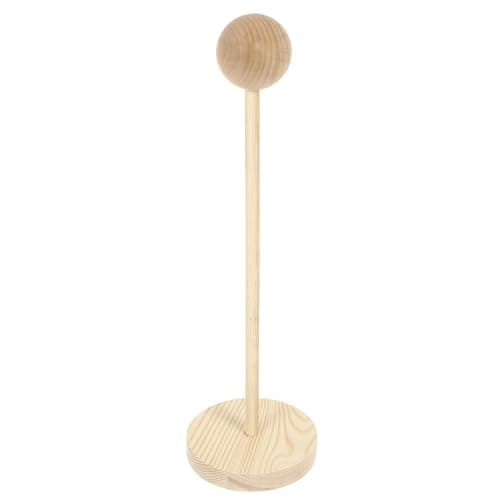 Luxshiny Wooden Wig Stand Holder, 30cm Portable Display Rack for Wigs
