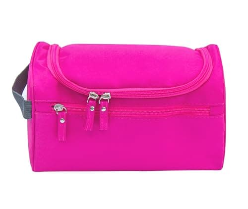 ONEGenug Hanging Toiletry Bag for Men & Women, Travel Wash Bag Cosmetics Makeup Bag Organizer for Travel Essentials with Handle Rose — view 4