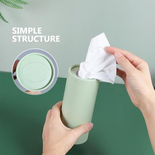 BUGUUYO 4Pcs Car Tissue Holder Cylinder Set, Refillable Car Paper Towel Box with Cup Holder Design, Portable Napkin Dispenser for Travel and Vehicle Use — view 3