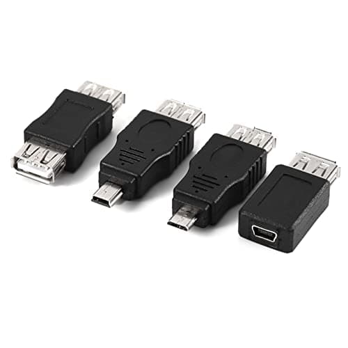 Sxhlseller 12 Pack USB 2.0 Adapter Kit Micro Mini Type A Coupler Set — view 4