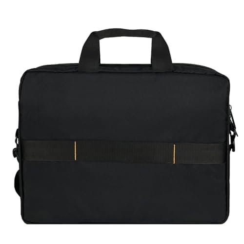 Amazon Basics Compact Laptop Shoulder Bag Carrying case with Accessory Storage Pockets (14 inch - 35.6 cm) Black, 1-Pack — view 4