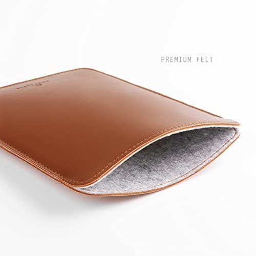 Comfyable E-Reader Sleeve Precisely Compatible for 7 Inch Kindle Paperwhite Colorsoft Edition, 6.8 Inch Kindle Paperwhite 5 (11th Generation 2021), PU Faux Leather Protective Pouch Case Cover, Brown — view 5