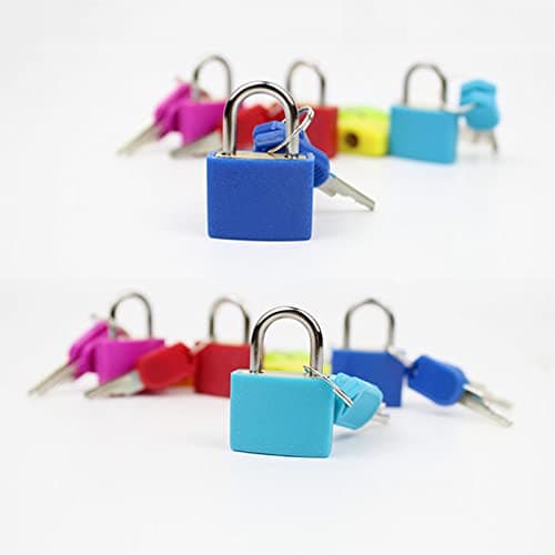 Lansonee 4 Pcs Suitcase Locks with Keys, Small Padlocks Luggage Locks Padlocks with Outdoor Travel Luggage Suitcase Baggage School Gym Lockers Laptop Bag — view 3