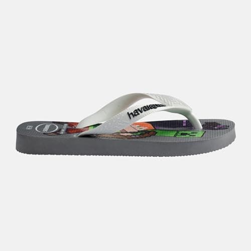 Havaianas Kids Minecraft Boys FlipFlop Steel Grey/White 4.5/5 UK — view 3