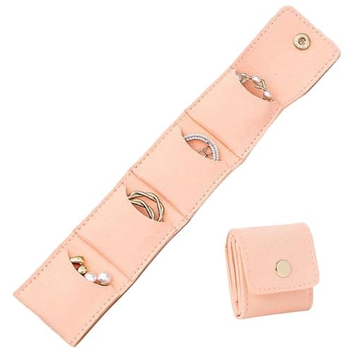 Jewelry Travel Bag - Foldable Necklace Organizer | Trendy Divided Case With Buckle For Airplane Trips, Beach Holidays, Wedding Events, Business Journeys, Honeymoon Packing, Secure Storage For Accessor