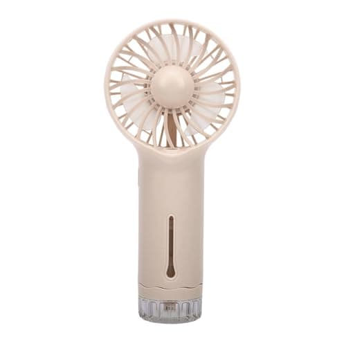 OEBUAFI Handheld Mist Spray Fan USB Rechargeable Portable Cooling Fan with 3 Speeds Fine Mist Spray for Outdoor Travel Home Office Use (Cream White)