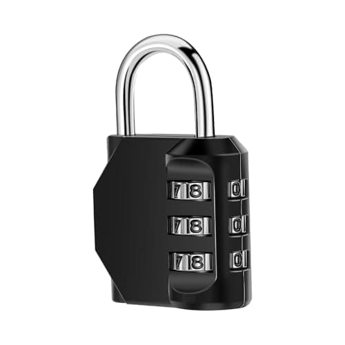 NAGE Luggage Locks, Suitcase Locks with 3 Digit Lock (1p, Black)
