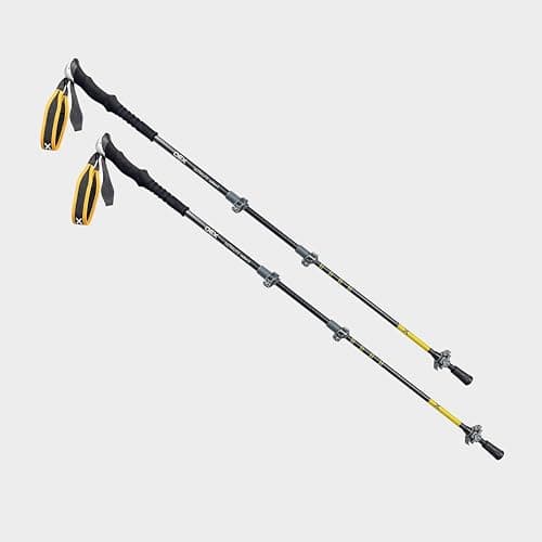 OEX Ultralite Carbon X Walking Poles, 4-Section Carbon Fibre, 105-135cm Adjustable Length, Extended Foam Grip, Carbide Tips, Trekking Baskets, 170g Each — view 2