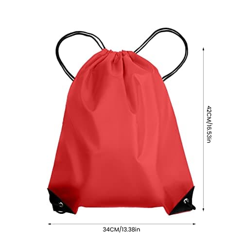 AKHTART Drawstring Bags, Unisex Swimming Bag, Large PE Bag, Sports Backpack, Waterproof Gym Sack - Suitable for School/Beach/Holidays/Travel/Swimming and Various Activities (Red) — view 2