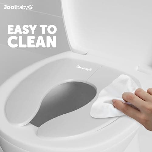 Jool Baby Folding Travel Potty Seat for Girls, Fits Round & Oval Toilets, Non-Slip Suction Cups, Includes Free Travel Bag (Grey) — view 5