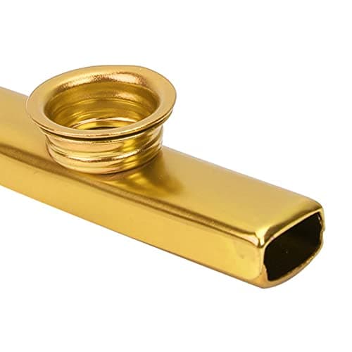 aqxreight Aluminum Alloy Kazoo Musical Instrument for Adults & Kids, Portable Humming Kazoo for Guitar Ukulele Jam Sessions, Travel Companion, No Music Needed (Gold) — view 2