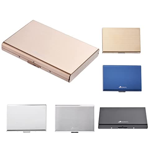 BONSYL® RFID Slim Metal Credit Card Holder Wallet for Ladies and Men,Credit Card Case with 6 Card Slots. (6 Slots-Rose Gold) — view 6
