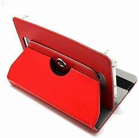 DV 10inch Tablet Case Cover - Universal Leather Stand Case Folio Cover Magic Leather 360° Rotating Case Fits for ALL 10" Inch & 10.1" Inch Android Tablets tab (Red) — view 4