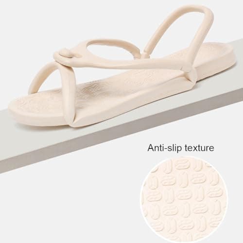 Dianzan Travel Slippers Shower Foldable Shoes Womens Foldable Flip Flops Portable Thong Slippers Travel Sandals Non-slip Hotel Slippers — view 3