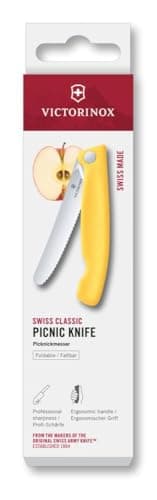 Victorinox Swiss Classic Folding Picnic Knife, 11cm Serrated Blade, Yellow — view 4