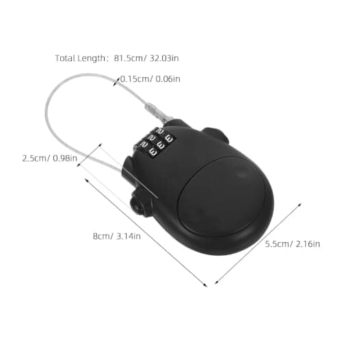 Steel Cable Retractable Lock 2pcs Combination for Luggage and Backpack — view 2