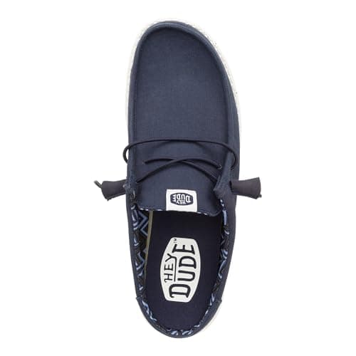 HEYDUDE Men's Wally Slip Stretch Canvas - Casual Slip-On Shoes, Navy, 12 UK — view 5