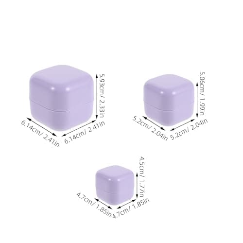 10pcs Double Layer Cream Jars with Lids, PP Square Travel Containers — view 2