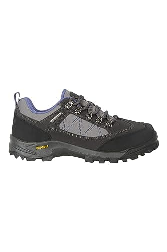 Mountain Warehouse Storm Womens Waterproof IsoGrip Shoes - Waterproof Ladies Rain Boots, Breathable, Suede Upper Shoes - for Spring Summer, Walking & Hiking Grey 5 — view 4