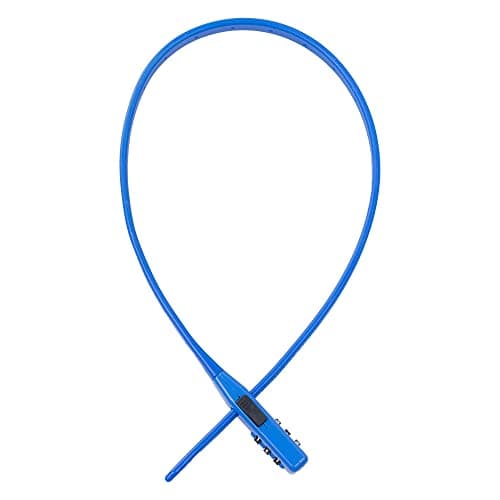Oxford Products LK152 Combo Multi-use Security Tie & Bike Lock. Combination Cycle/Cafe/Buggy/Ski/Helmet Lock, Blue, One Size