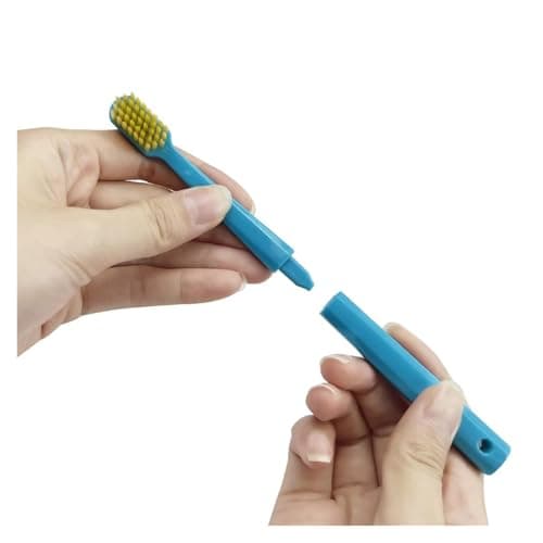 Portable Toothbrush Box Oral Hygiene Tools Kits Interdental Brush Tongue Scraper Travel Teeth Whitening(Orange) — view 5