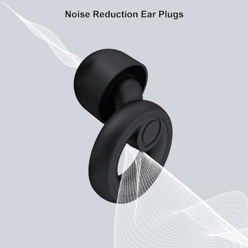 Jayine Ear Plugs for Sleep, Hearing Protection Ear Plugs Noise Cancelling 30dB, Reusable Soft Silicone Earplugs for Sleep, Focus, Travel or Concerts, Ear Tips in XS/S/M/L - Black — view 3