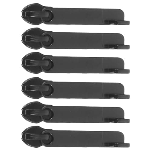 Milisten Jacket Zipper Repair Kit 6 Pack 8# for Luggage and Backpacks Black Zinc Alloy Smooth Gliding Replacement Accessory