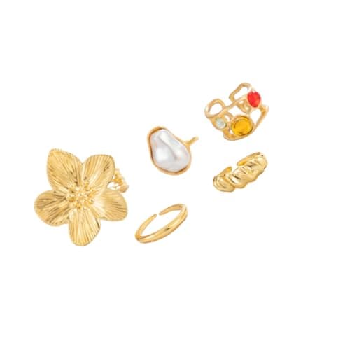 alloneslife Toe Jewelry Set Open Cuff Foot Accessory, Light gold 7112