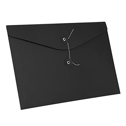 10pcs A4 Kraft Envelope File Folders Wallet Folder Documents Paper Bag File Bag Pockets Paperwork Organizer Storage Bag Pouch with String Fastener Closure for Office School Home — view 5