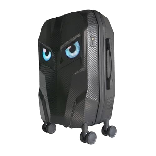 SEAFRONT Hardshell Suitcase, Editable LED Travel Luggage, Control, Customizable, Programmable, Colorful Design, Impact Proof, Rain Stylish Xmas Birthdays, USB Port, Multifunctional App,