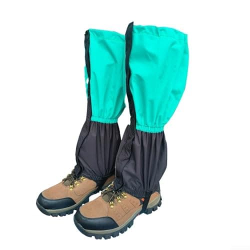 Adjustable Snow Gaiters 46cm Drawstring Boot Protectors(Teal)