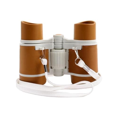 KIXZSAZ Binoculars for Kids Baby Camping Exceptional Lightweight Outdoor Gear Educational Bird Watching Learning Experience Outside Toys Telescope for Bird Watching Travel, Dark Brown, 8.8x11x4cm — view 6