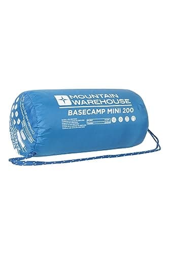 Mountain Warehouse Basecamp 200 Mini Sleeping Bag - 2 Season, 160 * 65cm, Insulated Kids Travel Sleep Essential - For Spring Summer, Camping & Travel Blue — view 2