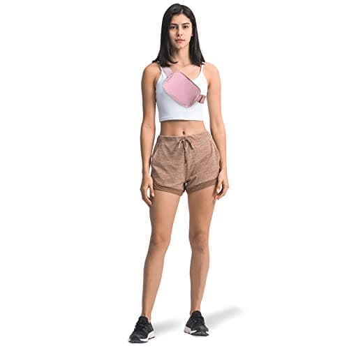 Bomvabe Pink Fanny Pack for Women Teens Girls, 1L Everywhere Belt Bag with Adjustable Strap 32" to 51", Small BumBag for Ladies with Multi Pockets, Crossbody Bag Lightweight for Travel Sport Running — view 6