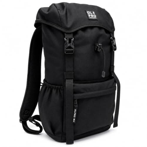 OLPRO 40 L Rucksack Backpack – Showerproof Outdoor & Travel Daypack with Padded Laptop Sleeve, Organiser Pockets & Comfortable Straps – Commuter/Hiking/School – Black