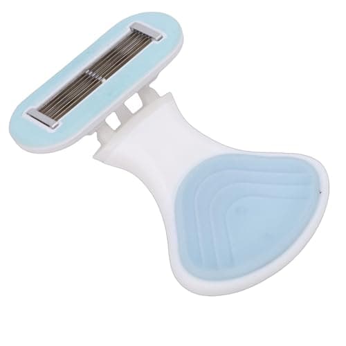 Bamjour Women Mini Shaving Kit 6 Layer Cutters Portable Travel Shaver with Foldable Handle 3 Refills for Smooth Hair Removal Sensitive Skin (Blue) — view 2