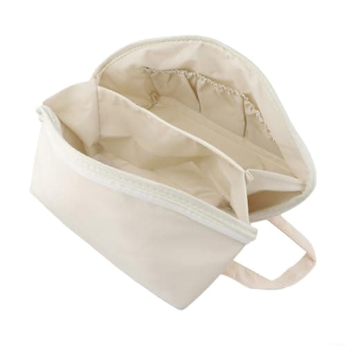 Underwear Storage Bag with Compartments for Bras Socks and Lingerie Portable Organizer Memory Cloth Pouch Lightweight Case for Home Travel Drawer 25x13x13cm White Pink(C) — view 5