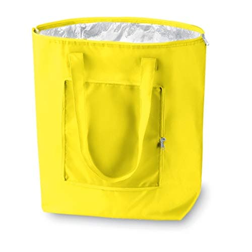 PromotionGift - Reusable Foldable Cooler, Shopping, Beach Bag Light and Durable, with Inner Aluminium Lining for Perfect Cooling Function - 25L (yellow)