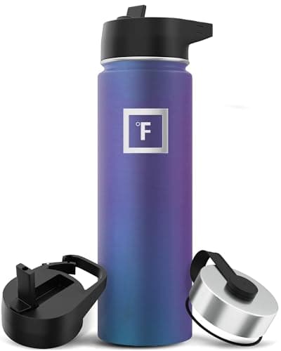 IRON °FLASK Insulated Water Bottle with Straw - 650/950/1200/1800 ml - Leakproof Double-Walled Stainless Steel Metal Drink Flask BPA-Free - Sports Travel Gym Camping Hiking Kids