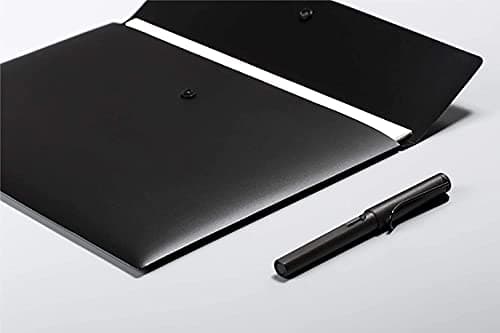 10Pcs Plastic Wallets A4 Black Folders Document Popper Files Wallets with Button Flat File Holder Document Paperwork Storage Portfolio Envelope Paper Bag File Organizer for Office School Home — view 5