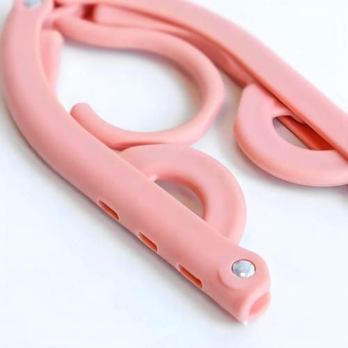 Travel Folding Hanger Household Multifunctional Portable Hanger (Blue Pink Green Beige) — view 2