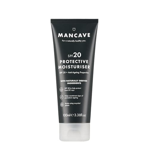 ManCave SPF 20 Anti-Ageing Moisturiser 100ml, Mens Face Moisturiser