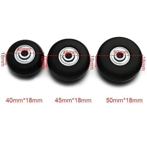 Luggage Wheels Replacement 50x18mm Rubber Mute Casters Pack of 4 — view 2
